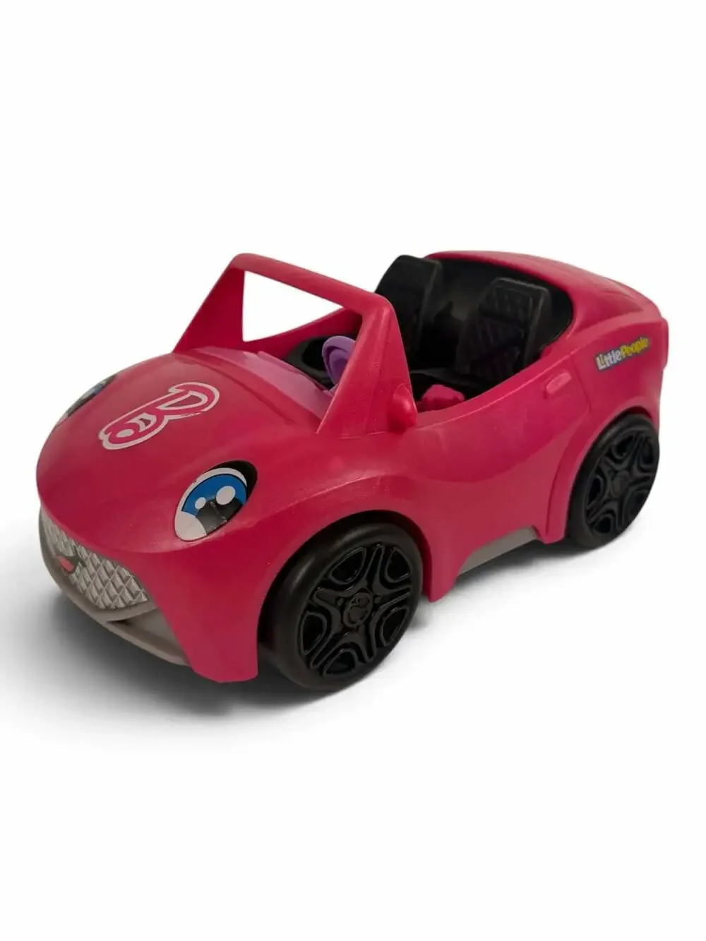 Fisher-Price Little People Barbie Pink Convertible Toy Car HCF59